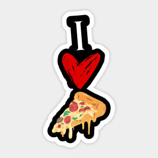 I love Pizza, cute design Sticker